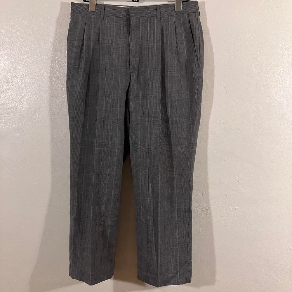 Haggar‎ Imperial Dress Pants Wool Blend Pleated Vintage